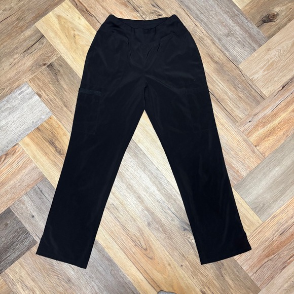 Dickies Black Cargo Scrub Pants Women's Size S/P Stretch Polyester Blend - Picture 8 of 8